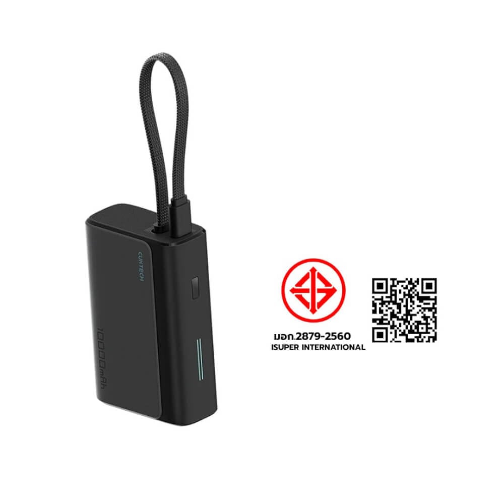 แบตเตอรี่สำรอง CUKTECH รุ่น LPB100 10000 mAh สีดำ (รองรับเทคโนโลยีชาร์จเร็ว PD)_11